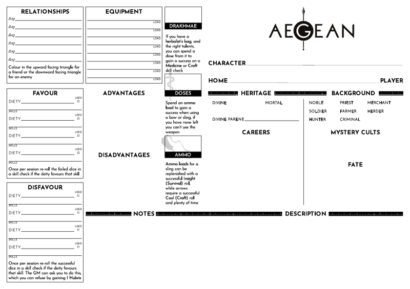 Character Booklet